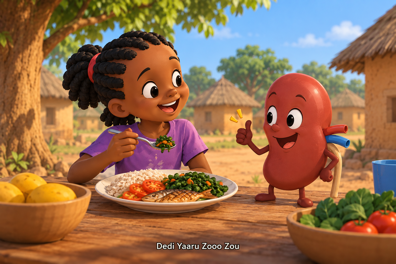 Health education cartoons drawn for schools