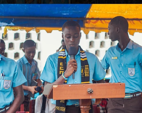 Zephaniah as Head Boy of St. Thomas Aquinas SHS